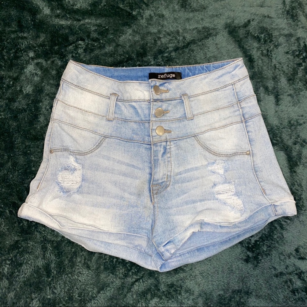 High Rise Jean Shorts